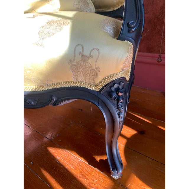 Antique Upholstered Louis XV Armchairs - a Pair For Sale - Image 9 of 11