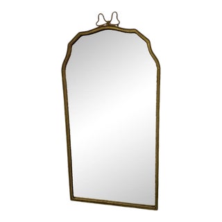 Moderne Gilt Metal Italian Mirror With Rope Edge Design For Sale