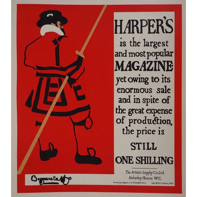 J. & W. Beggarstaff, Harper’s Magazine, 1895, Original Lithograph For Sale