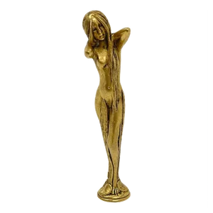 Art Nouveau French Bronze Wax Seal Stamp by Budin, 1900