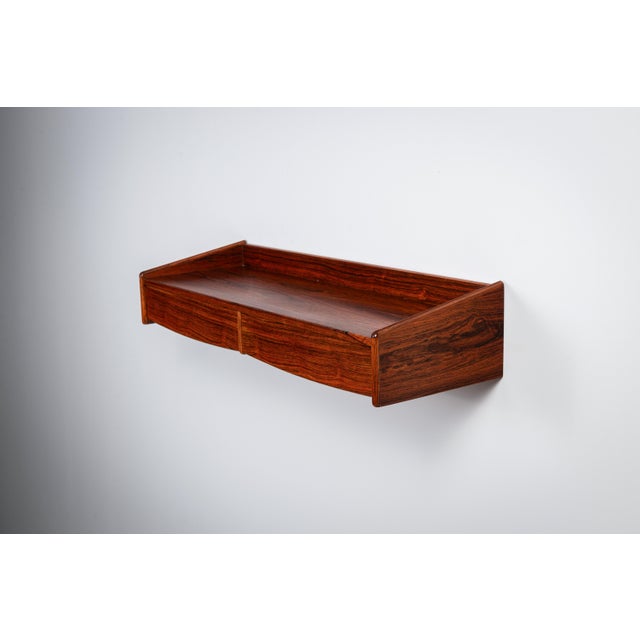 Brown Wall Console with Two Drawers, 1960s For Sale - Image 8 of 15