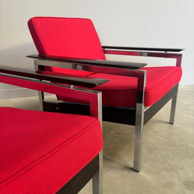Metal Vintage Dutch Lounge Chairs from Martin Visser, 1960s, Set of 2 For Sale - Image 7 of 17
