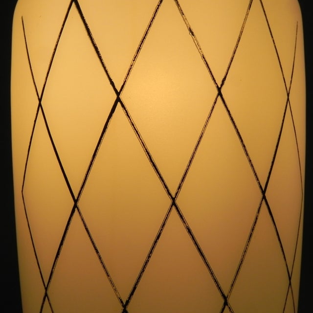 Vintage Pendant Lamp with Opaline Glass Shade, 1950s For Sale - Image 6 of 17