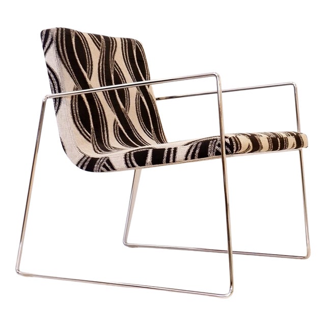 Vintage Minimalist Lounge Chair, 1970s For Sale