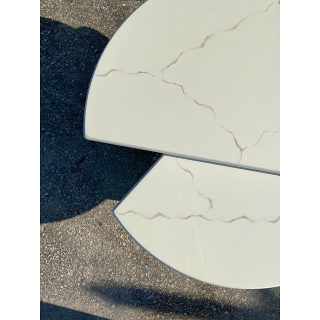 Karl Springer Style Modern Swivel Top Half Moon/Full Moon Coffee Table For Sale - Image 10 of 13