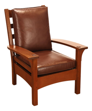 Stickley Mission Collection Oak And Leather Lounge Chair