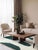 Contemporary Moroccan Rug | Handwoven Berber Wool Rug with Ivory Field and Abstract Teal Shapes This sculptural...
