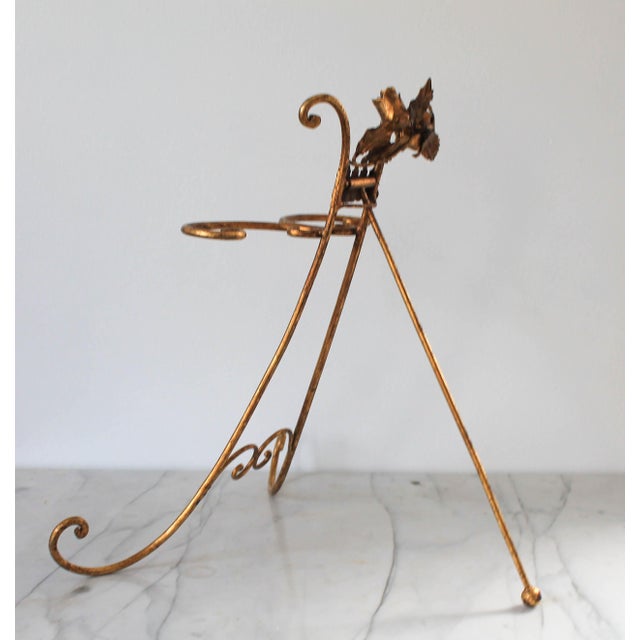 Vintage Italian Gilded Tea Towel Holder For Sale - Image 10 of 11