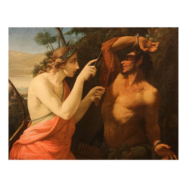Circle of Pompeo Girolamo Batoni, Apollo and Marsyas, 1770, Oil on Canvas For Sale