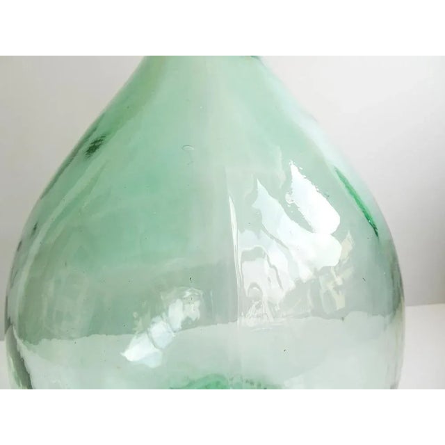Glass Vintage Light Green Glass Balloon Bottle, 1950s For Sale - Image 7 of 11