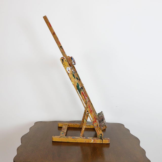 Vintage Mexican Painted Wood Artist Easel For Sale - Image 11 of 17