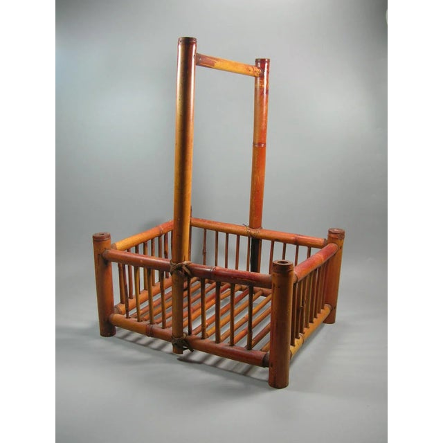 Japanese Mid Century Bamboo Picnic Basket Chairish