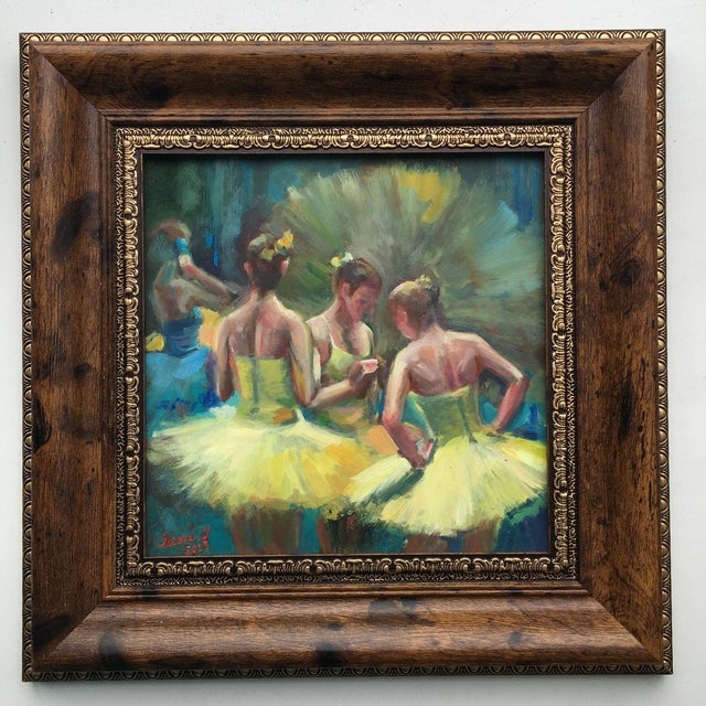 2020s Framed Ballerinas Original Painting by Valeriya Serova Ballet Impressionist Figurative For Sale - Image 5 of 14