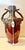 Art Deco Vintage Oxblood Amphora Vase, Art Deco Red Elephant Handle, Cobalt Drip Glaze For Sale - Image 3 of 12