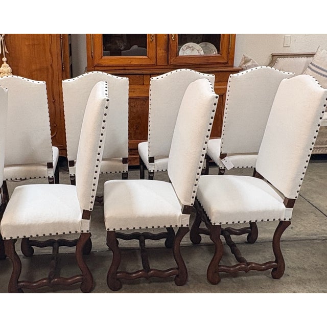 Wood 1920s Set of Eight Os De Mouton French Walnut Chairs For Sale - Image 7 of 11