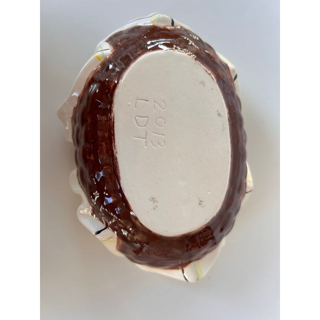 Vintage Collection of "Napkin in a Basket" Ceramic Serving Set For Sale - Image 10 of 11