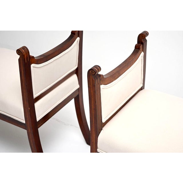Brown Antique Swedish Stools, 1900, Set of 2 For Sale - Image 8 of 11