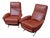 Lounge Chairs with Adjustable Backrest in Real Leather, 1960s, Set of 2 For Sale