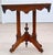 Victorian Antique American Victorian Eastlake Marble Top Parlor Table | Carved Walnut Side Table on Casters | C. 1880–1900 For Sale - Image 3 of 15