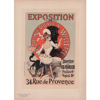 J. Chéret, Exposition de A. Willette from Les Maîtres de L'Affiche, 1897, Original Lithograph For Sale