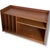 Brown Mid-Century Danish Teak Media Cabinet with Vinyl Storage and Open Shelving For Sale - Image 8 of 10