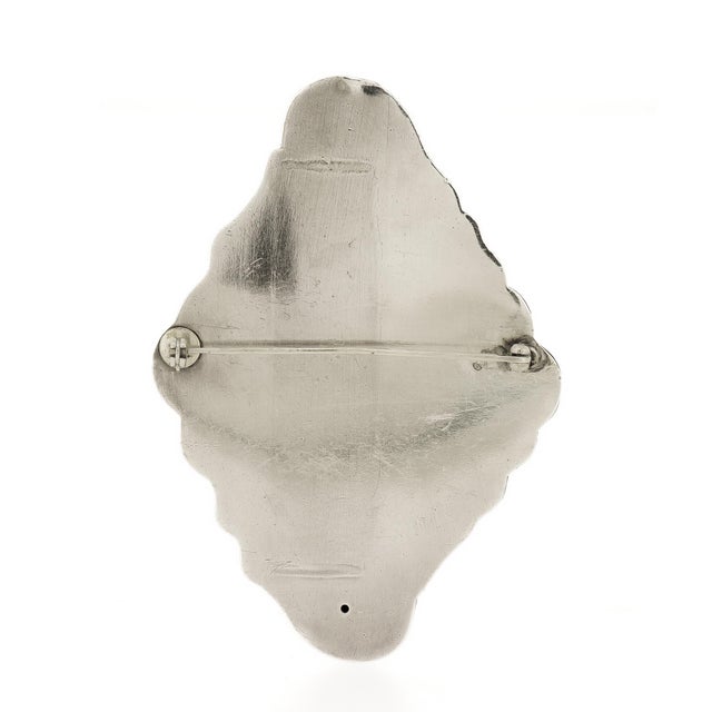 Vintage Silver & Gold Mixed Metals Shiebler Style Etruscan Revival Brooch For Sale In Philadelphia - Image 6 of 11