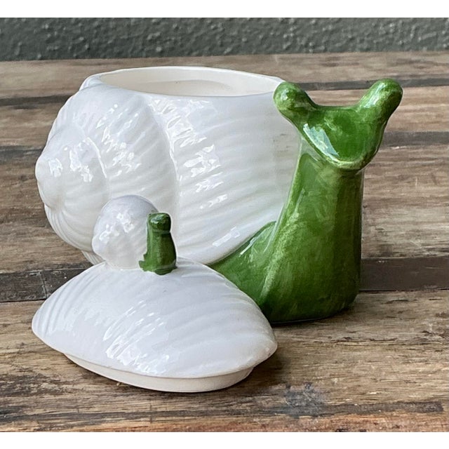 This enchanting vintage lidded dish from Fitz and Floyd is a celebrated example of 1970s whimsical botanical design. Dated...