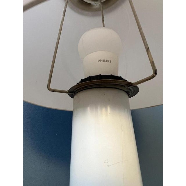 White Mid-Century Space Age Mushroom Table Lamp from Herda For Sale - Image 8 of 11