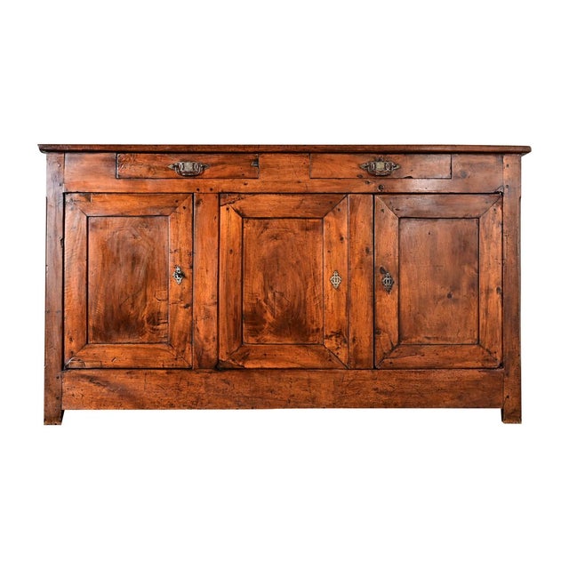 Brown French 19th Century Solid Walnut Enfilade For Sale - Image 8 of 16