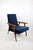 Vintage Loft Armchair in Navy Blue Velvet, 1970s For Sale - Image 9 of 11