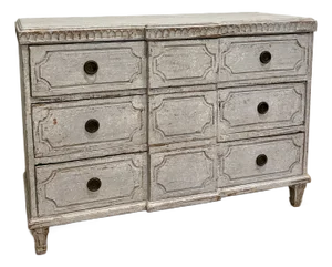 Gustavian Breakfront Painted Commode