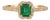 14k Yellow Gold Emerald Diamond Modern Proposal Ring in 14k Yellow Gold Size 6 For Sale