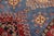 Shabby Chic Tribal Super Kazak Light Blue/Red Wool Runner Rug- 2'11'' X 9'8'' For Sale - Image 3 of 10