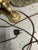 Vintage Brass Bridge Lamp With Glass Shade For Sale - Image 9 of 11