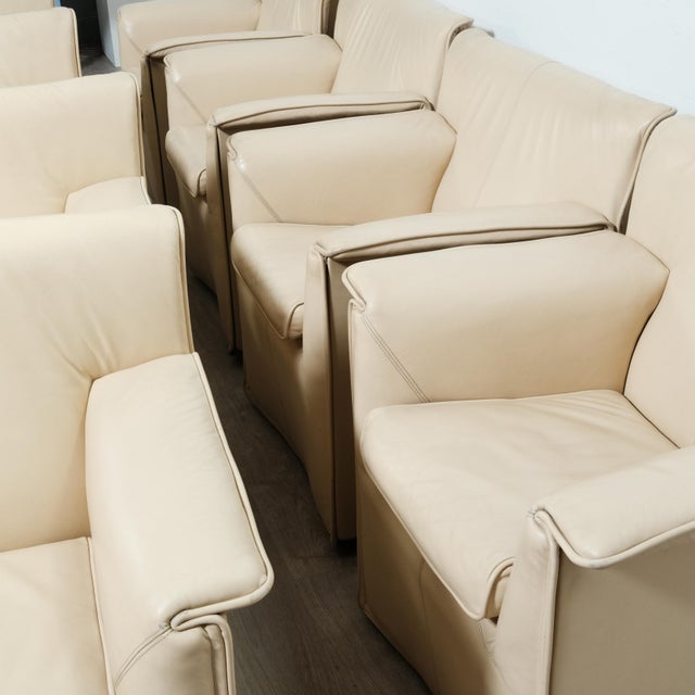 Animal Skin Office Chairs Lauriana by Afra and Tobia Scarpa B&b Italia for B&b Italia / C&b Italia, 1970s, Set of 8 For Sale - Image 7 of 18