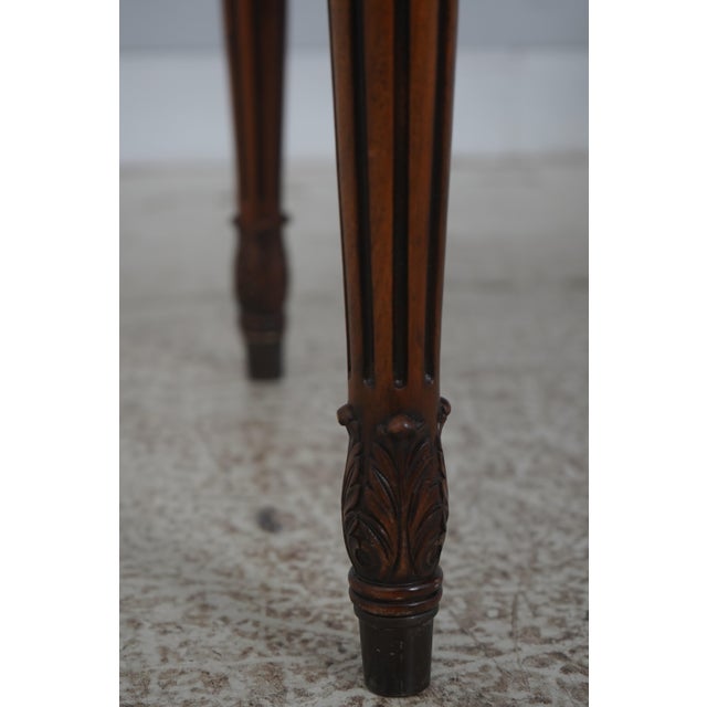 Theodore Alexander Regency Style Mahogany & Leather Window Bench For Sale - Image 13 of 14