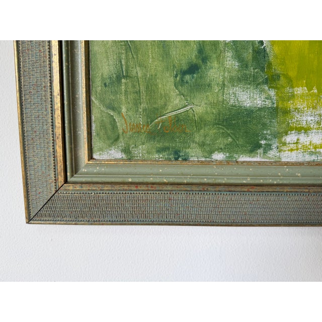 1970’s James Holder Expressionist Abstract Acrylic on Canvas Painting – Framed For Sale - Image 9 of 12
