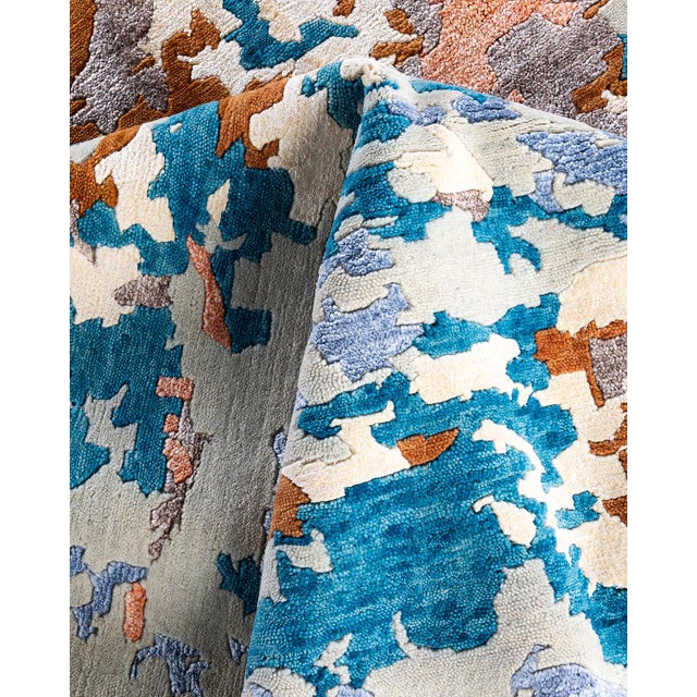 Textile Modern, One-of-a-Kind Hand-Knotted Area Rug - Gray, 8' 3" x 10' 2" For Sale - Image 7 of 8