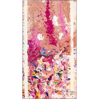 Starting Line, Wilma Rudolph Acrylic on Canvas, Signed and Dated Lower Right For Sale