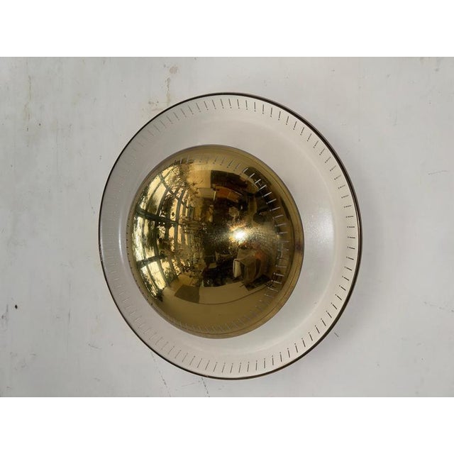 Gold Vintage Brass Flush Mount from Kaiser, 1950s For Sale - Image 8 of 14