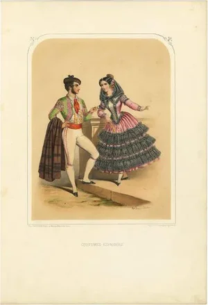 A. Lacouchie, Costumes of Spain, 1850s, Print