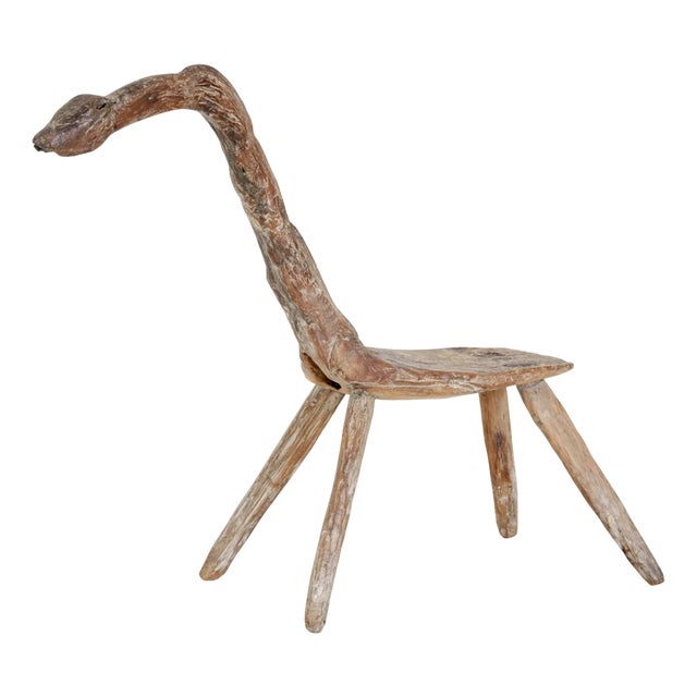 19th Century Natural Form Oak Childs Stool, 1880s For Sale