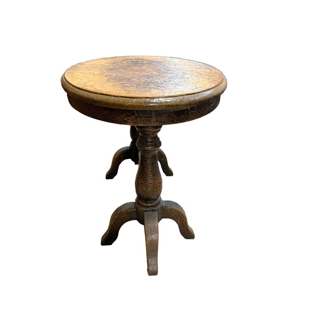 Victorian 1990s Victorian Style Hand Painted Oval End Table For Sale - Image 3 of 6