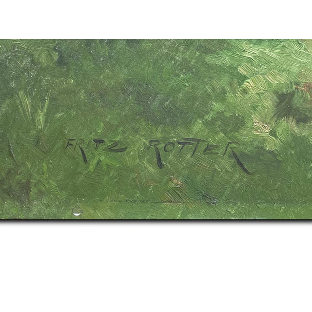 Fritz Rotter, View of the Catinaccio Rosengarten, Dolomites, Italy, Oil Painting For Sale - Image 4 of 17