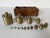 19th Century Antique French Brass Scale Weight Set With Original Wood Box For Sale In Miami - Image 6 of 12