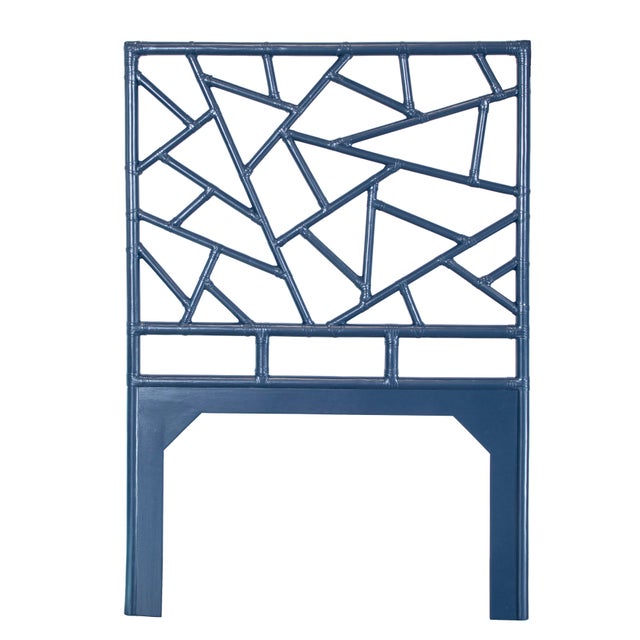 Coastal Tiffany Platform Bed Twin, Navy Blue For Sale - Image 3 of 7