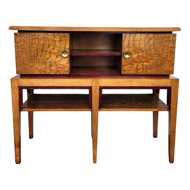 Mid-Century Italian Regency Wood and Brass Sideboard, 1970s For Sale