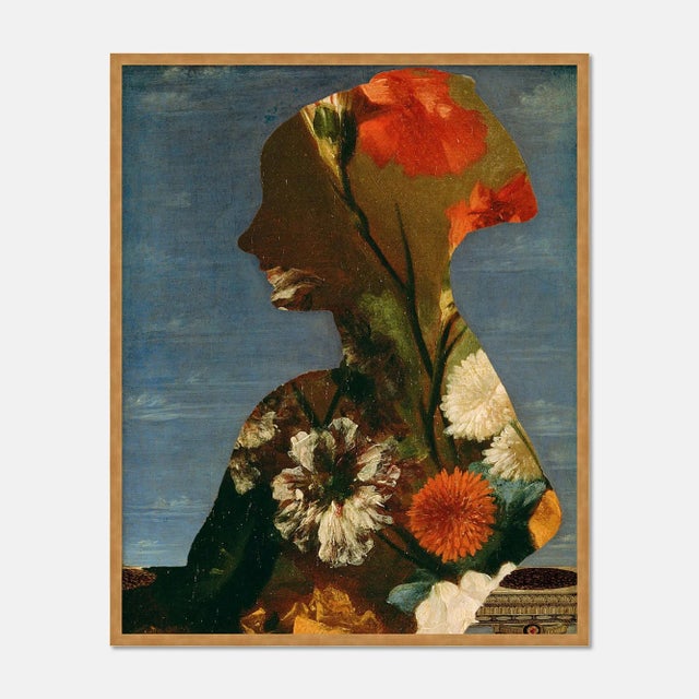 Lara Fowler Floral Silhouette 2 by Lara Fowler in Gold Frame, Medium Art Print For Sale - Image 4 of 4