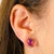 Natural Amethyst Diamond Earrings 14k W Gold 3.62 TCW Certified For Sale - Image 4 of 10