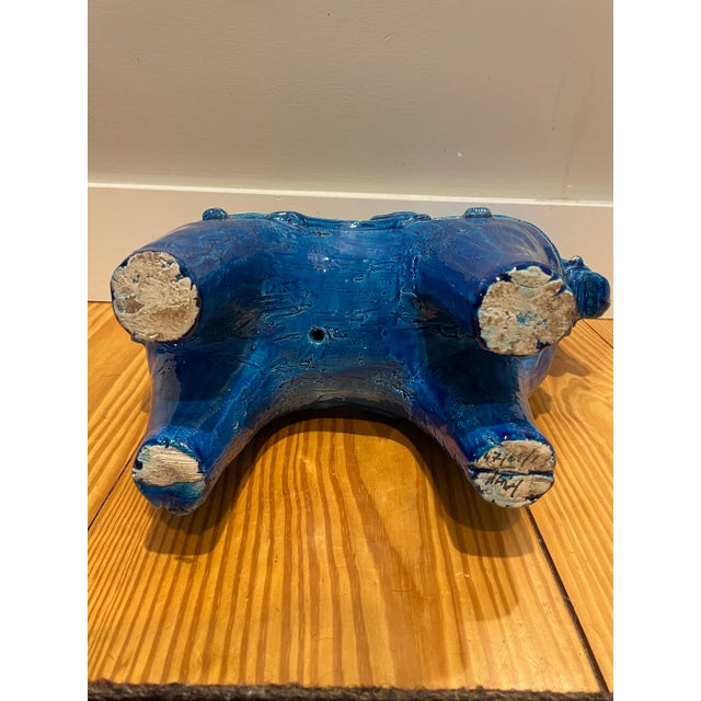 Ceramic 1960s Aldo Londi for Bitossi Large Rimini Blu Ceramic Horse Sculpture For Sale - Image 7 of 12